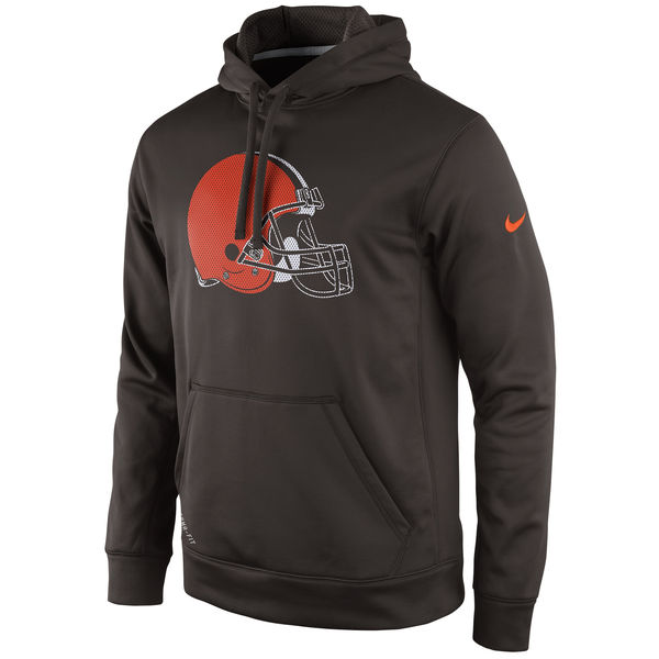 Men Cleveland Browns Nike Practice Performance Pullover Hoodie Brown